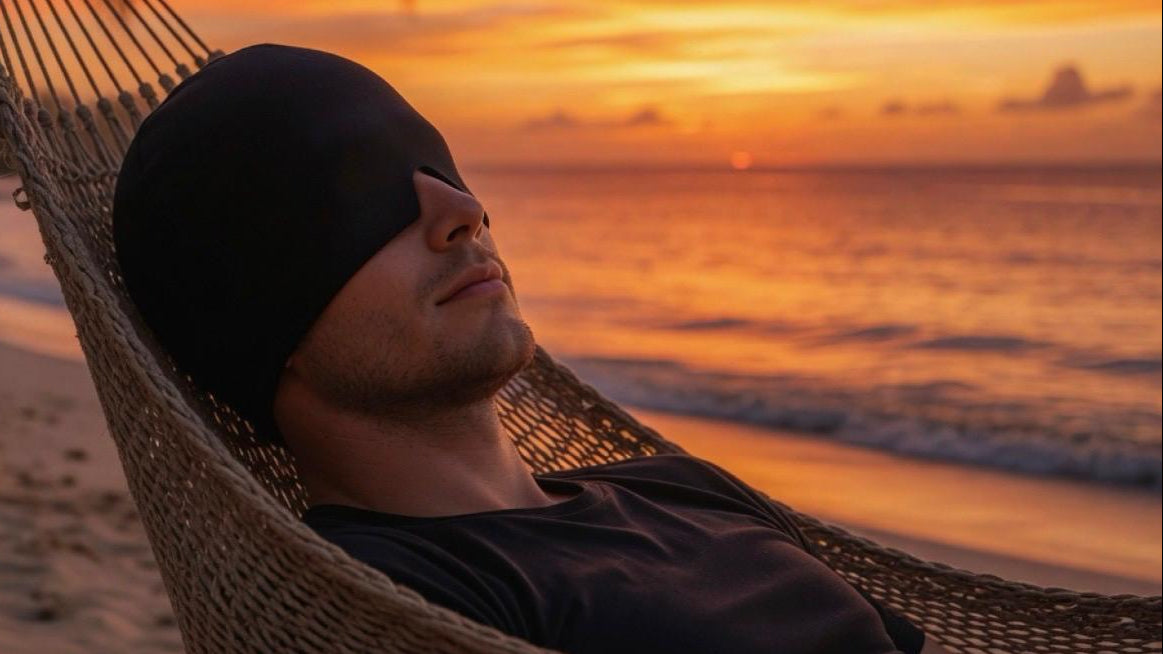 Calmacap™ Negro | Gorro Terapéutico para Migraña, Estrés y Ansiedad.