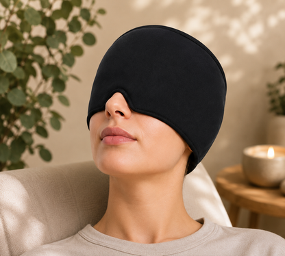 Calmacap™ Negro | Gorro Terapéutico para Migraña, Estrés y Ansiedad.