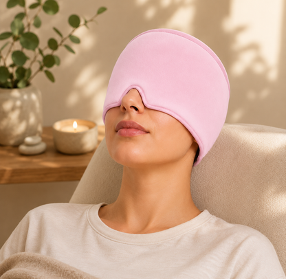 Calmacap™ Rosa | Gorro Terapéutico para Migraña, Estrés y Ansiedad.