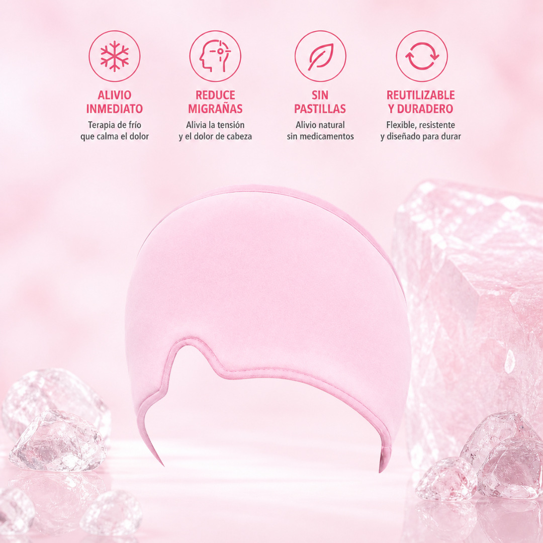 Calmacap™ Rosa | Gorro Terapéutico para Migraña, Estrés y Ansiedad.