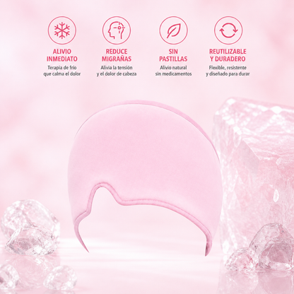 Calmacap™ Rosa | Gorro Terapéutico para Migraña, Estrés y Ansiedad.
