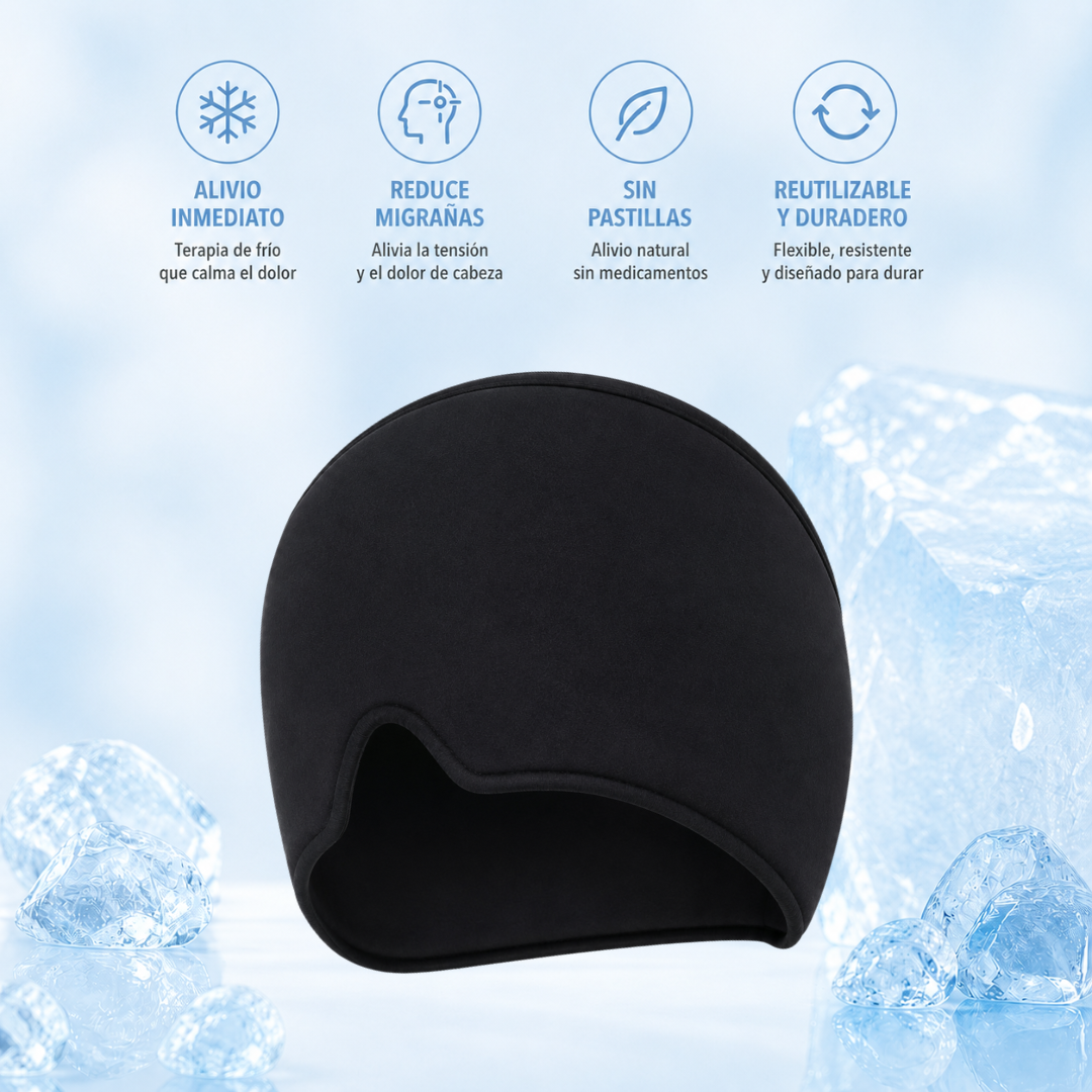 Calmacap™ Negro | Gorro Terapéutico para Migraña, Estrés y Ansiedad.