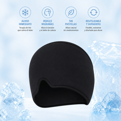 Calmacap™ Negro | Gorro Terapéutico para Migraña, Estrés y Ansiedad.
